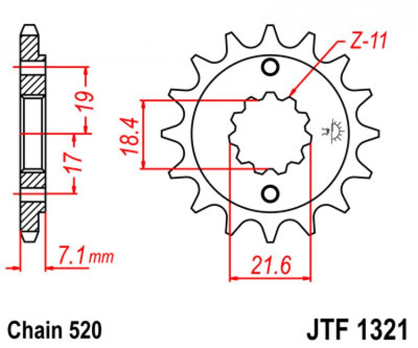 Зірка передня JT JTF1321.14